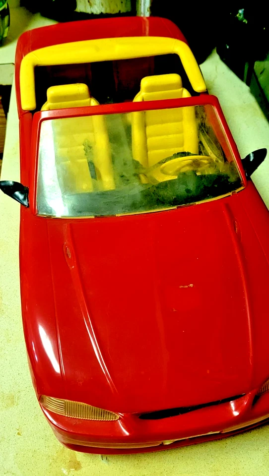 Mattel Barbie Red Convertible Ampliable Mustang Ford 1994 de colección Foto 2 de 2