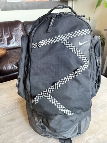 Nike Face-Off Game Day Large Lacrosse Backpack Bag Black
