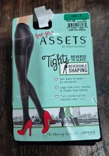 Spanx Love Your Assets Reversible Shaping Tights Black/gray Size 3