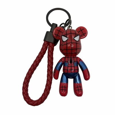 Marvel Spider Man Popobe Bear 3  Keychain Bag Charm Wrist Strap Super Hero