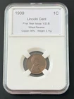 1909 VDB Lincoln Wheat Cent Penny • Historic First‑Year Issue • Variety: VDB