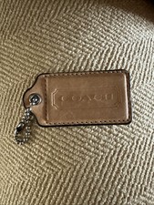 COACH Logo New York Hang Tag Charm Purse with Chain in Smooth Leather 3  x1.5  