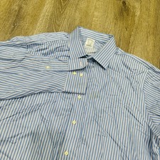 Brooks Brothers Shirt Mens 17.5 34 Regent Non-Iron Supima Cotton Striped Shirt