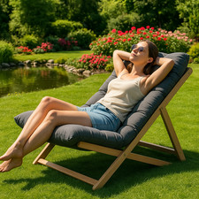 Liegesessel XXL - Pure Entspannung - Stabiler Liegestuhl mit hohem Sitzkomfort
