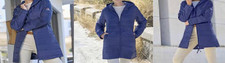 978363 Damen Jacke Steppjacke mit Kapuze blau...