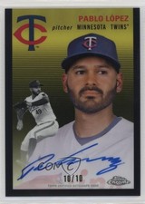 2023 Chrome Platinum Anniversary Black Refractor /10 Pablo Lopez López Auto 0o3b