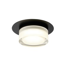 Image of Litecraft Bolton Ceiling Light Bathroom IP44 5W Flush or Recessed - Matte Black