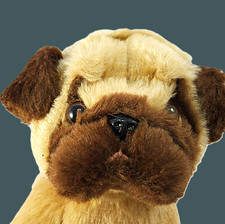 PUG PUPPY Brown BESTEVER Plush Toy Dog Small 6" Standing Clean, Soft