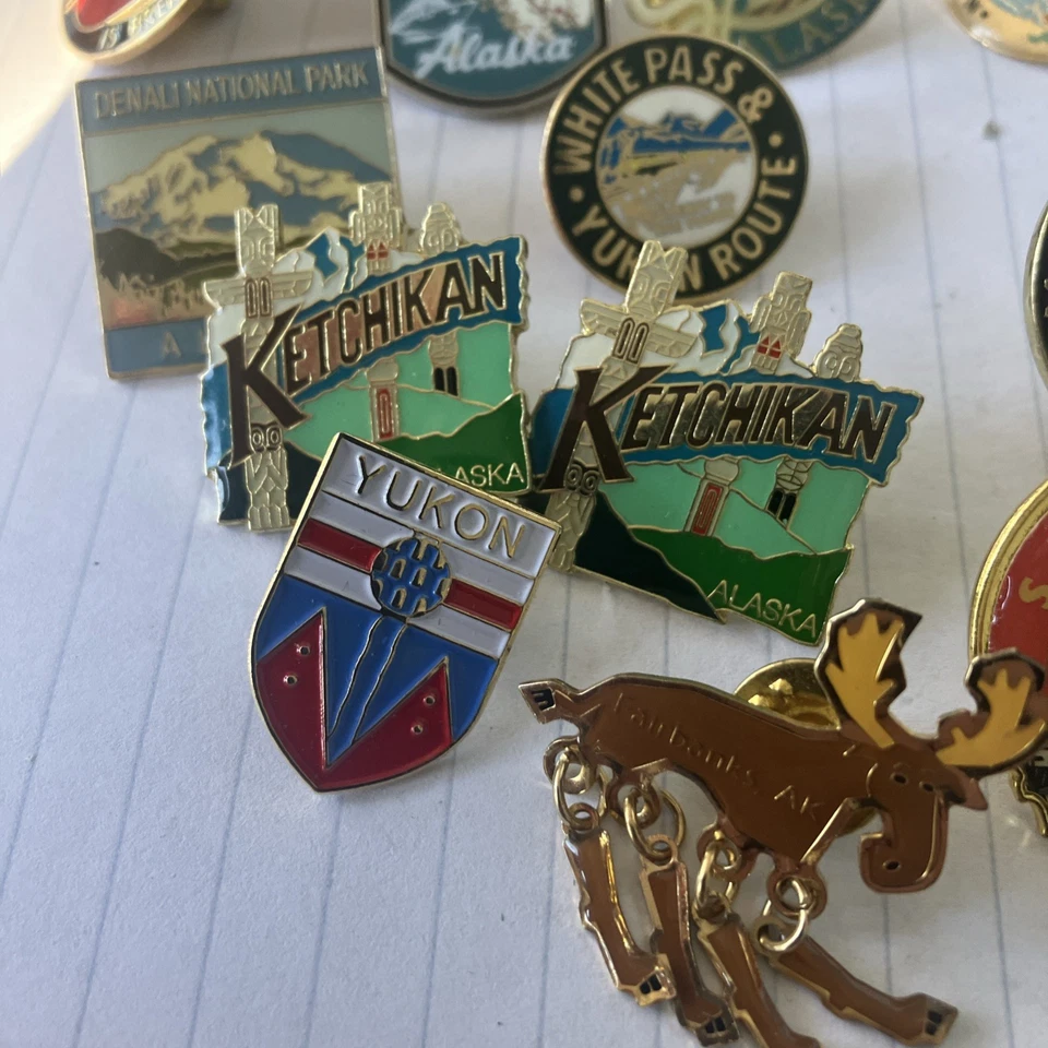 Lote 19 PINS DE SOLAPA DE ALASKA Alaska Yukon ANCHORAGE, SKAGWAY ICY STRAIT SKAGWAY NOS Foto 3 de 4