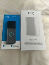 Ring Battery Video Doorbell (2nd Gen) 2K, 6x Zoom & Chime Pro (2nd Gen) Boxed