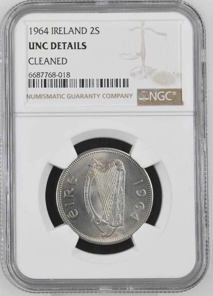 Ireland 2 Shillings 1964 NGC Unc Details