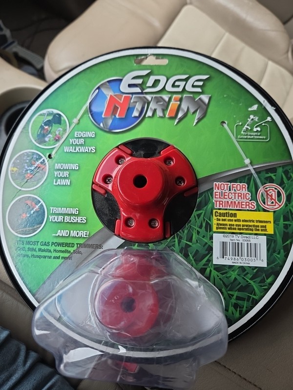 EDGE N TRIM Heavy Duty Gas Trimmer Head Solid Steel Blades Mow Hedge Edge Trim