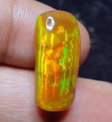 October Birthstone Opal, 12 Carat, 21x10x8 mm, Ethiopian Opal Rectangle Cab.