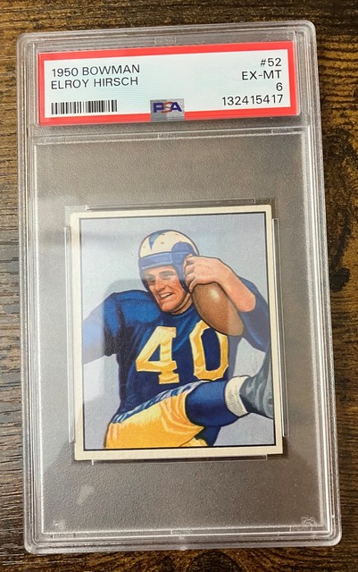 SWEET 1950 BOWMAN PSA 6 CRAZYLEGS ELROY HIRSCH CRAZY LEGS 76 YEARS OLD - MARK114