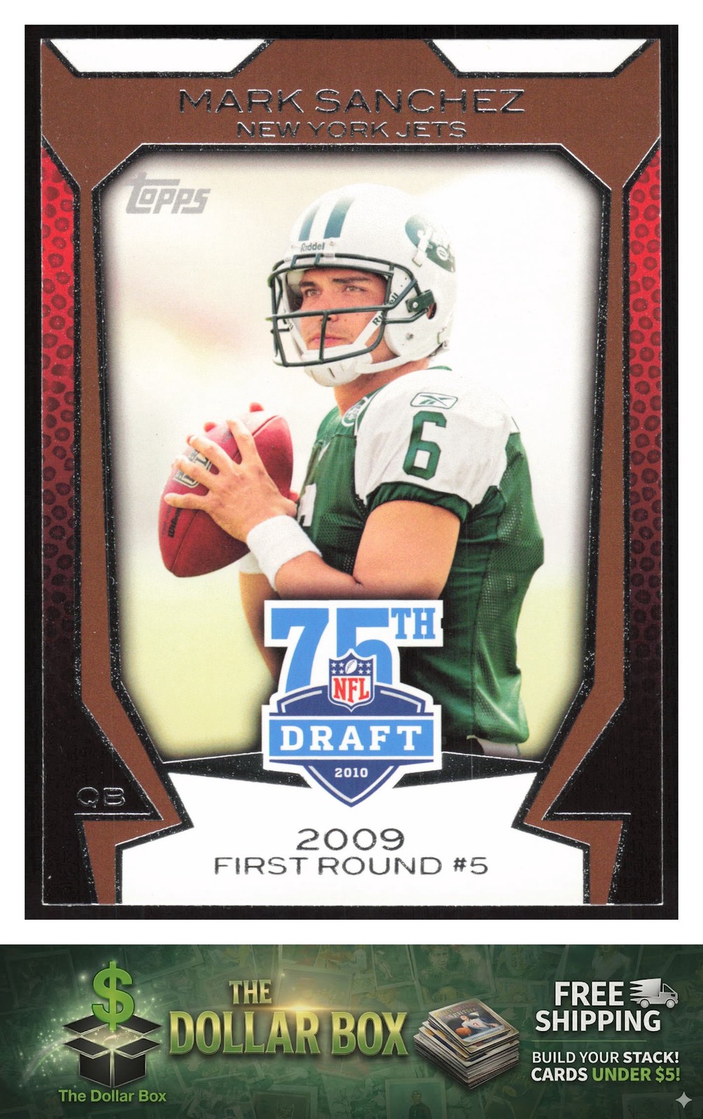 2010 Topps Draft 75th Anniversary #75DA-9 Mark Sanchez RC - New York Jets
