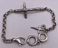 SILPADA Cross Bracelet Sterling Silver In Good Faith 7-7.75”