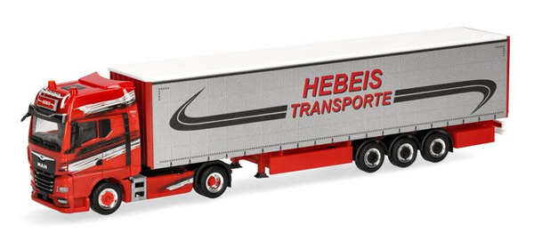 Herpa - Man Tgx Gx 4X2 Mit 3-Achs-AnhäNger Hebeis Transporte - 1/87 - HER320498-image