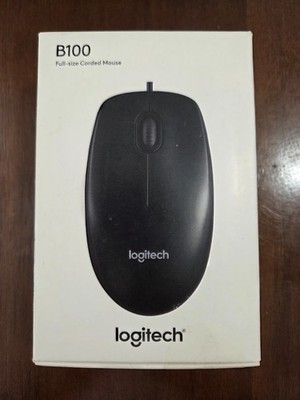 2025 NEW Logitech B100 Ambidextrous/Left Handed Mouse 1000 DPI USB Wired 4Scroll