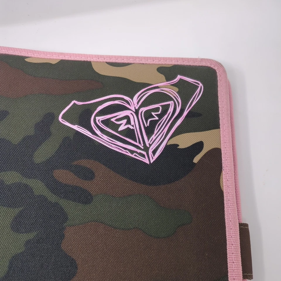 Roxy Quiksilver Y2K стиль винтажный розовый камуфляж школа 3 кольца переплет ноутбука - Изображение 3 из 4
