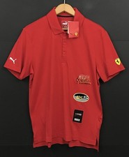 NWT PUMA Men's Scuderia Ferrari Rosso Corsa Street Polo Shirt Size L