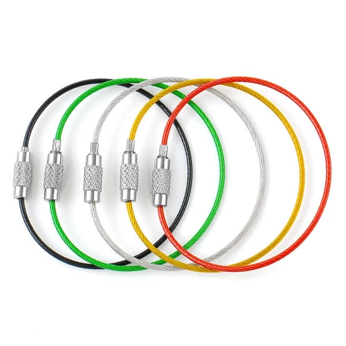 Llavero de alambre de 20/40/60x 2 mm*150 mm con bucle de etiqueta de equipaje de metal de 7 colores - Imagen 13 de 28