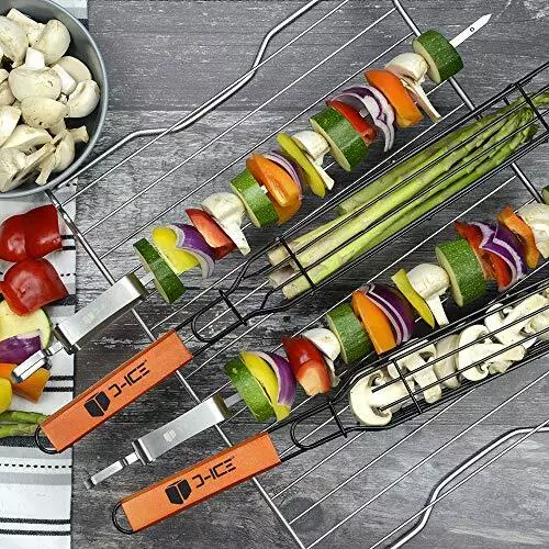 Basket Grilling Skewers Stainless Steel Grilling Baskets set of 6