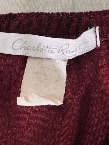 Charlotte Russe Tiered Y2K Midi Skirt Size Large Burgundy Velvet Ribbon Boho 90s - Picture 2 of 9