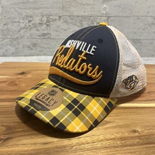 Nashville Predators Youth Sz Hat Cap Adjustable Blue Yellow Embroidered - NEW