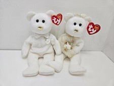 Ty Beanie Baby “His” and "Hers" the Groom and Bride Wedding Bears (8.5 inch)