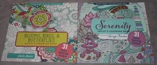 Serenity & Blooms Birds Butterflies Artist's Coloring Book Peter Pauper Press