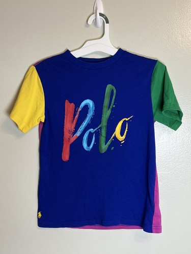 Polo Ralph Lauren Color Block T-Shirt Jugend S (8) Logo Grafik Mehrfarbig - Bild 2 von 10