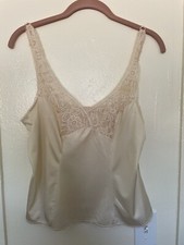 Vintage BALI Cream Camisole With Lace Style 7295 Size 36