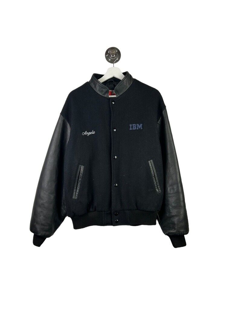 Vintage 90s Pro Trend IBM Computer Telecom Varsity Bomber Vintage 90s Pro Trend IBM Computer Telecom Varsity Bomber