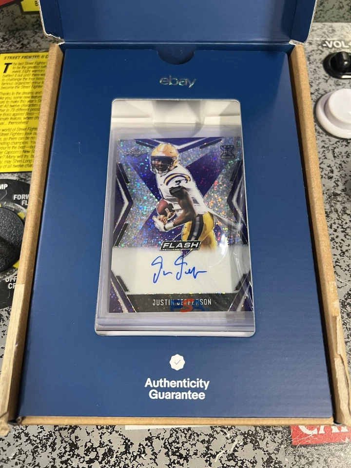 2020 Leaf Flash Justin Jefferson RC Rookie Signed Auto /25 Minnesota Vikings LSU - Image 4 of 4
