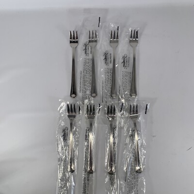 NEW Gorham 1831 Fairview Stainless Steel Flatware 18/10 Cocktail Shrimp Lot  of