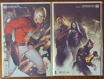 SUICIDE SQUAD DC Comics VOL. 6 #1 & #2 GERALD PAREL VARIANTS NM Harley CARDSTOCK
