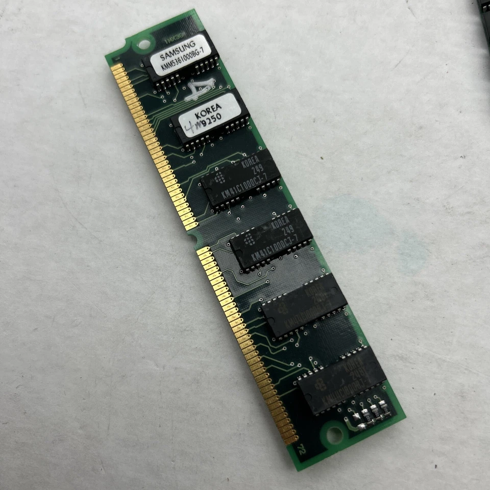 4MB FPM PARITY SIMM 72-PIN 2X36 Memory Kingston Toshiba TI / 60ns 70ns 80ns 4 MB - Image 3 of 4