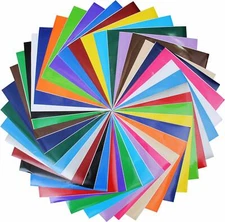 Threadart 40 Sheet Premium Self Adhesive Sign Vinyl Film Starter Set - 12" x 12"