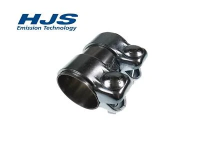 1x HJS 83122860 Rohrverbinder Auspuff Schelle Edelstahl Doppelschelle 55 x 90 mm - Bild 1 von 2