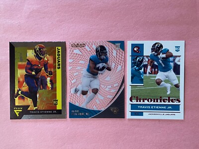 Travis Etienne 3x 2021 Panini Chronicles Flux Clear Vision Rookie RC Lot
