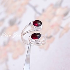 Mozambique Garnet Gemstone 925 Sterling Silver Ring For Wife Anniversary Gift