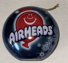 Airheads Candy Tin Christmas Tree Hanging Ornament Holiday Bee Intl Vintage