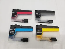 PREOWNED 4 Pc Brother Replacement INKvestment Tank Empty Ink Cartridges LC404