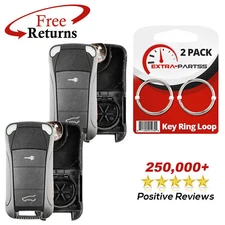 2 Remote Shell Case Pad Replacement No Electronics For Porsche 2b (KR55WK45032)