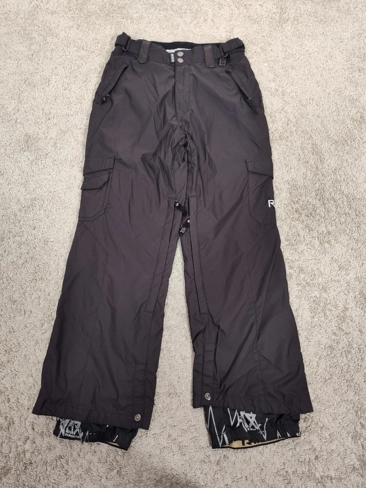 Pantalones cargo Ride Snowboards esquí nieve MB para hombre talla pequeña negros 5000 mm Foto 2 de 4