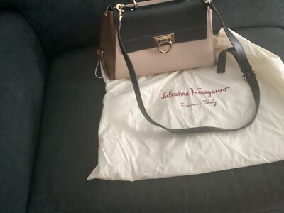 Salvatore Ferragamo Sofia Leather Tri-Color Top Handle Crossbody Handbag NEW NWT