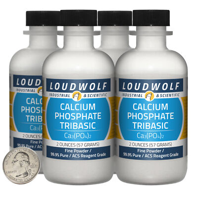 Calcium Phosphate Tribasic / 8 Oz / 4 Bottles / 99.9% ACS Reagent Grade