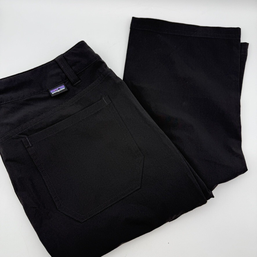 Patagonia Womens Black Cargo Hiking Pants Capri Cropped Lightweight Size 6