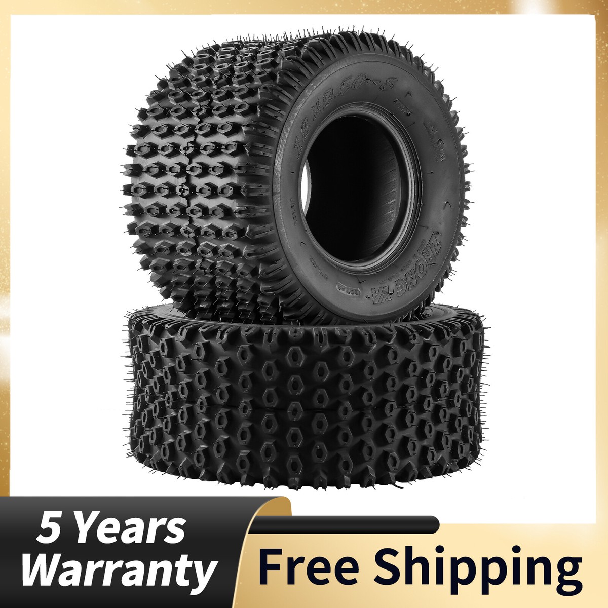 18x9.5-8 ATV UTV 4Ply Go Kart Sport All Terrain Mud Tire Set 2 9.5