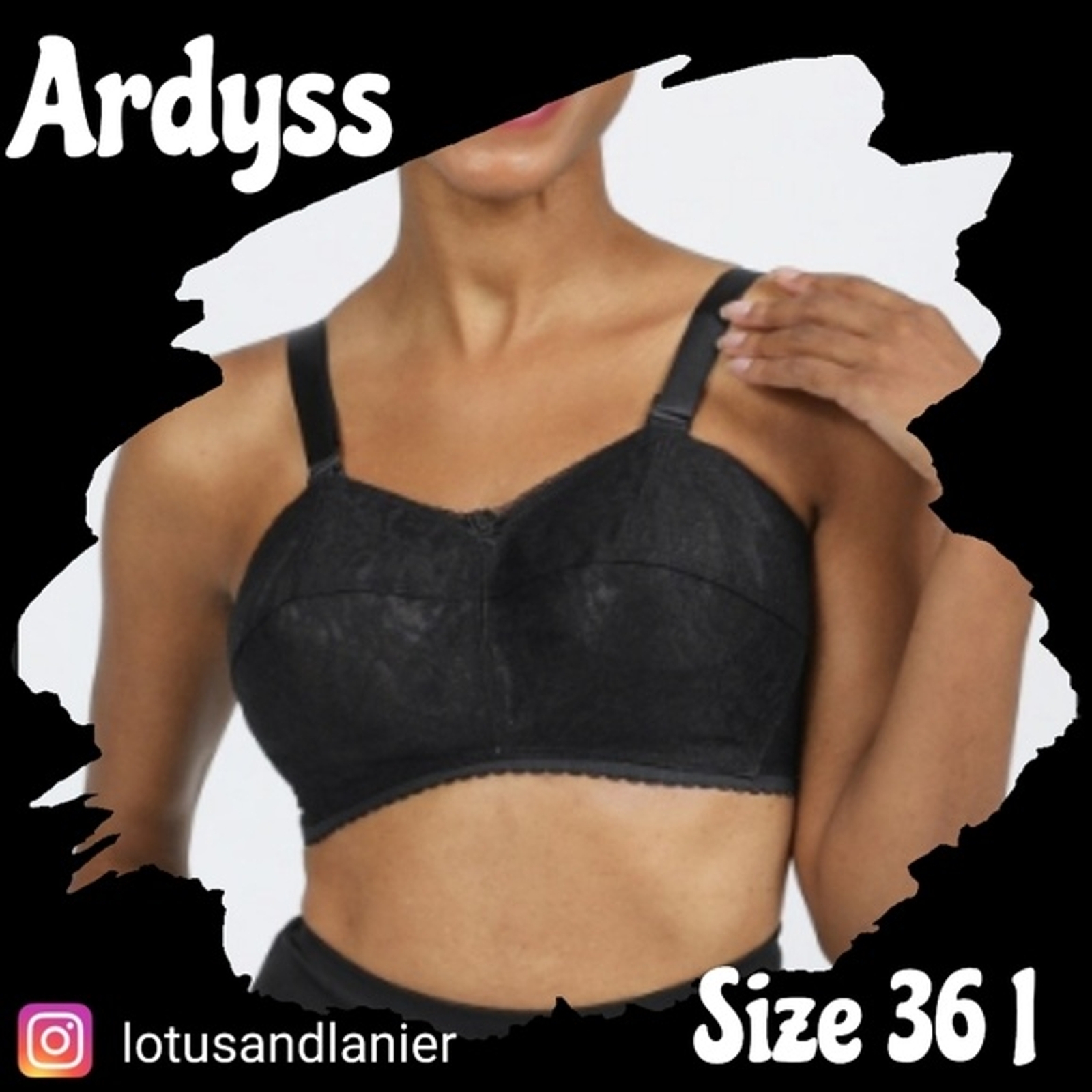 Ardyss Black Angel Bra Size 36I NWOT eBay